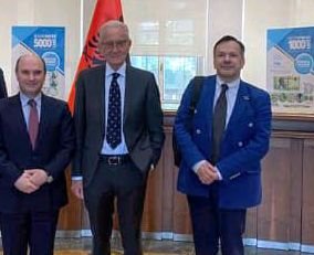 mit Beppe Ghisolfi und Altin Tanku Leiter des Forschungsbüros Nationalbank von Albanien ~2