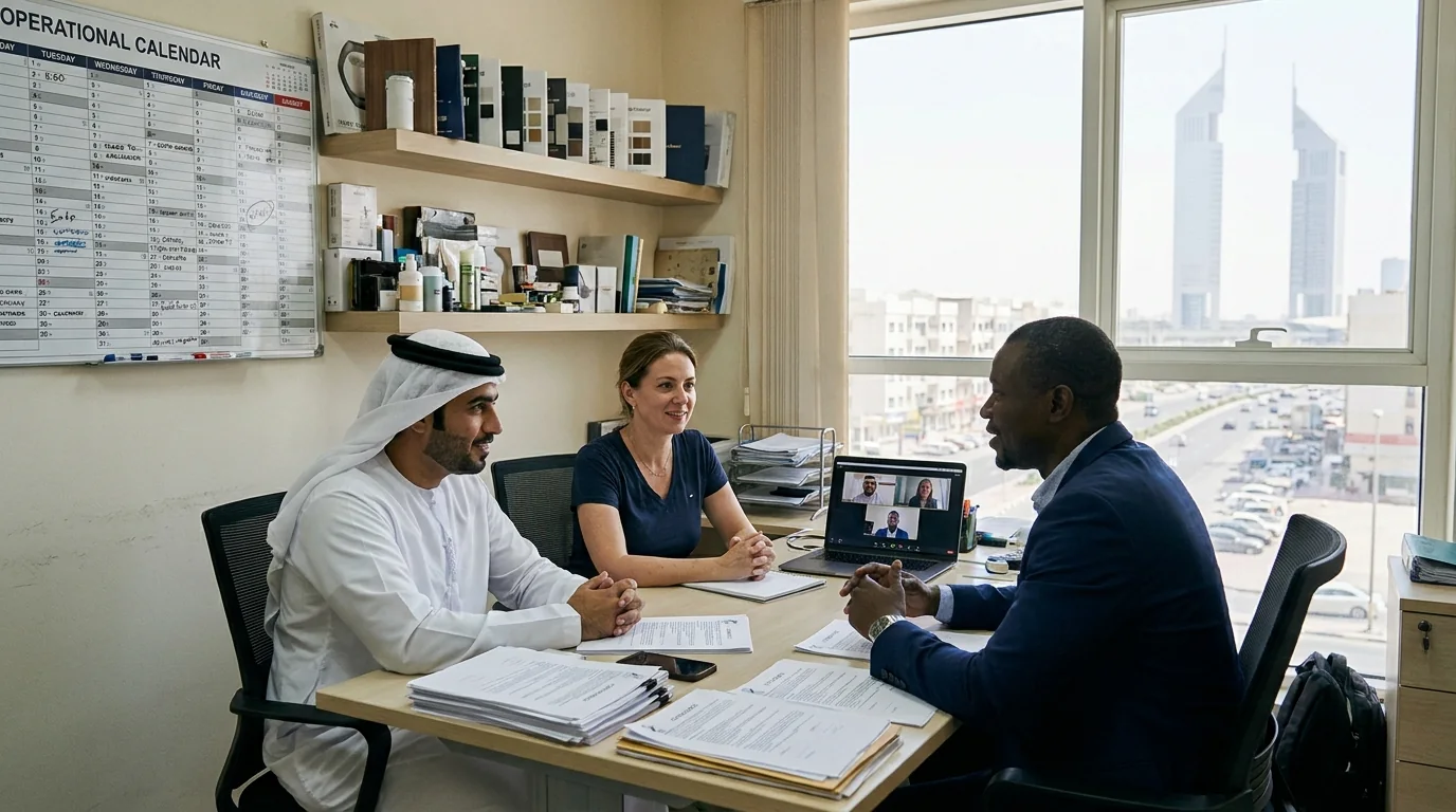 Sostanza operativa reale di una società a Dubai: uffici, personale e decisioni