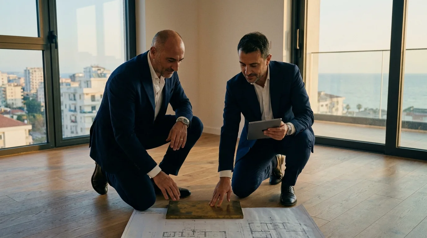 Visita a un appartamento a Durazzo con una checklist tecnica già definita